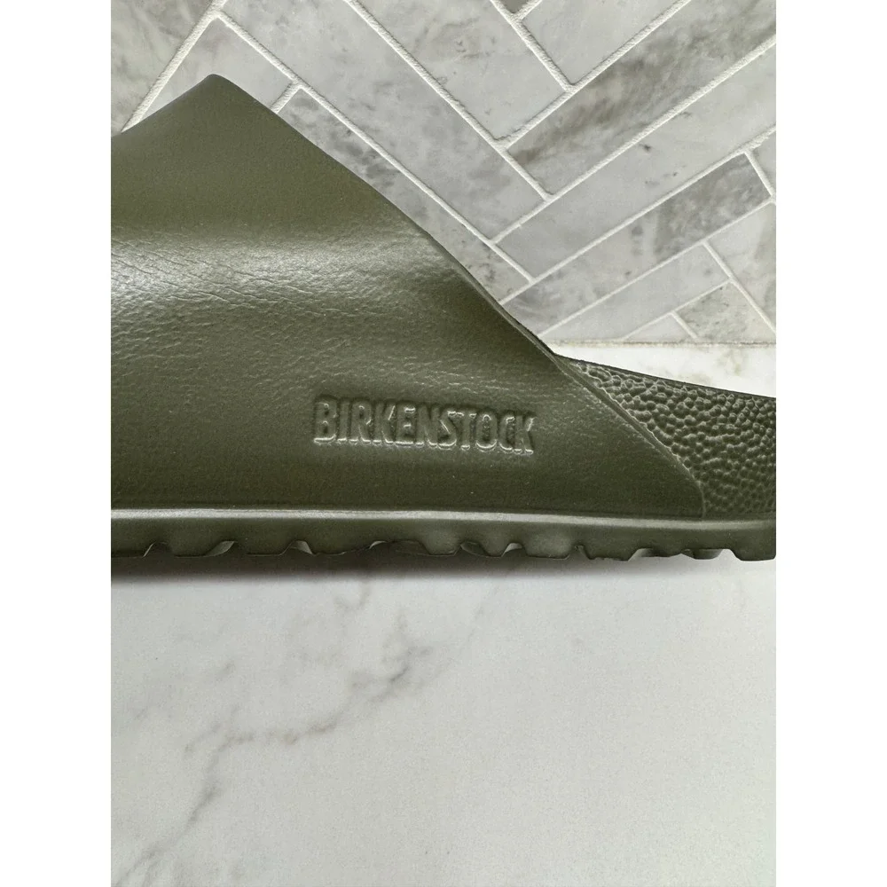 Birkenstock Arizona Essentials EVA Sandals Mens Size 11 44 Khaki Slip On Slides